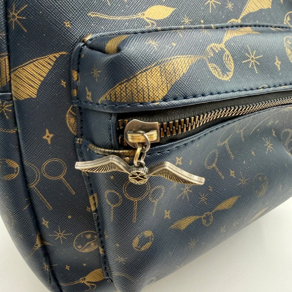 Harry Potter Bioworld Mini Backpack‎ Small Blue Quidditch Golden Snitch Hogwarts